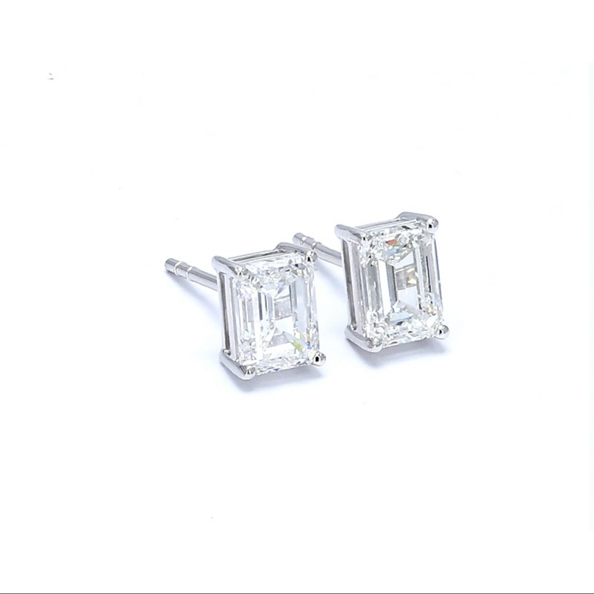 Emerald Cut Studs