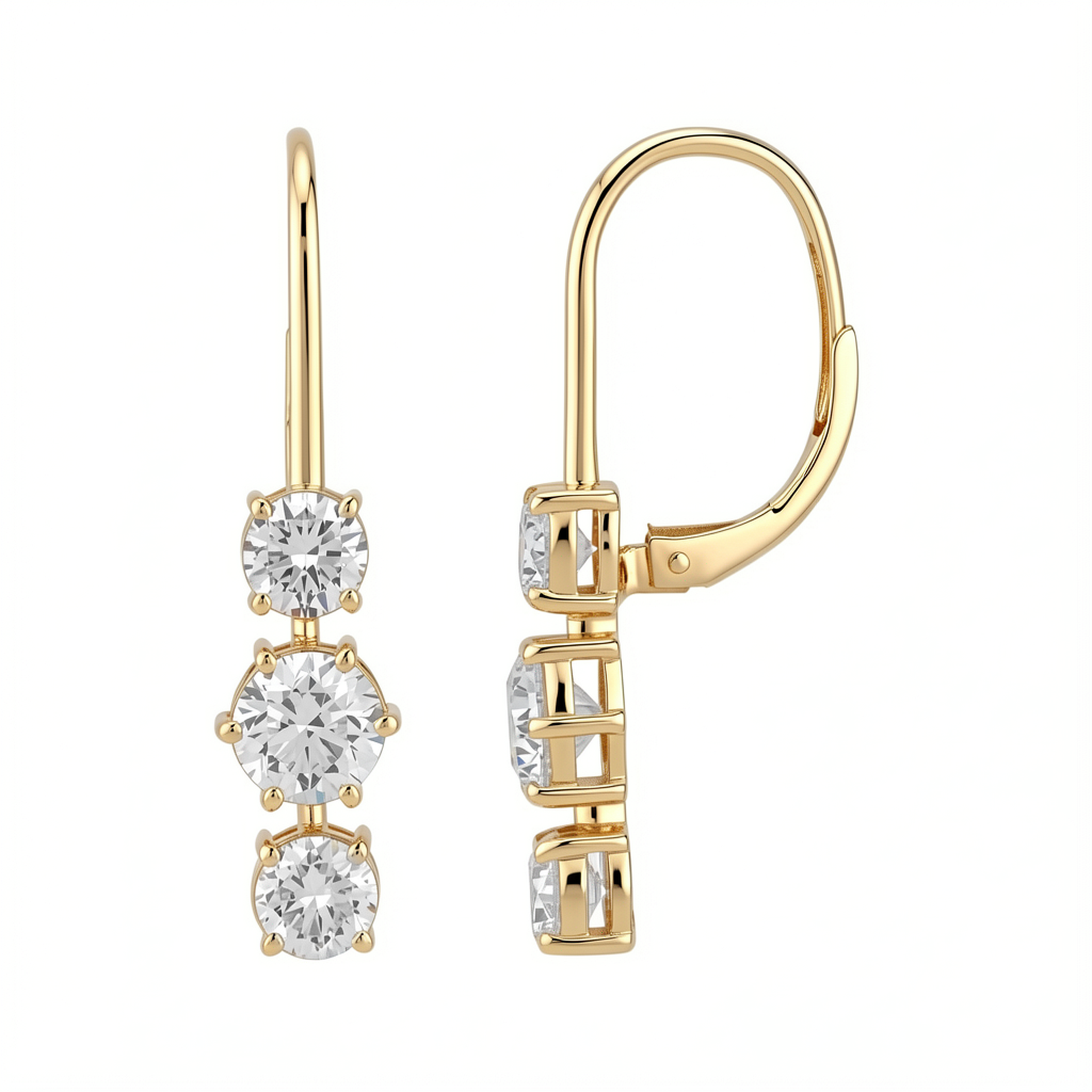 Round Drop Earrings