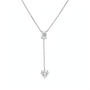 Emerald & Heart Shaped Drop Lariat