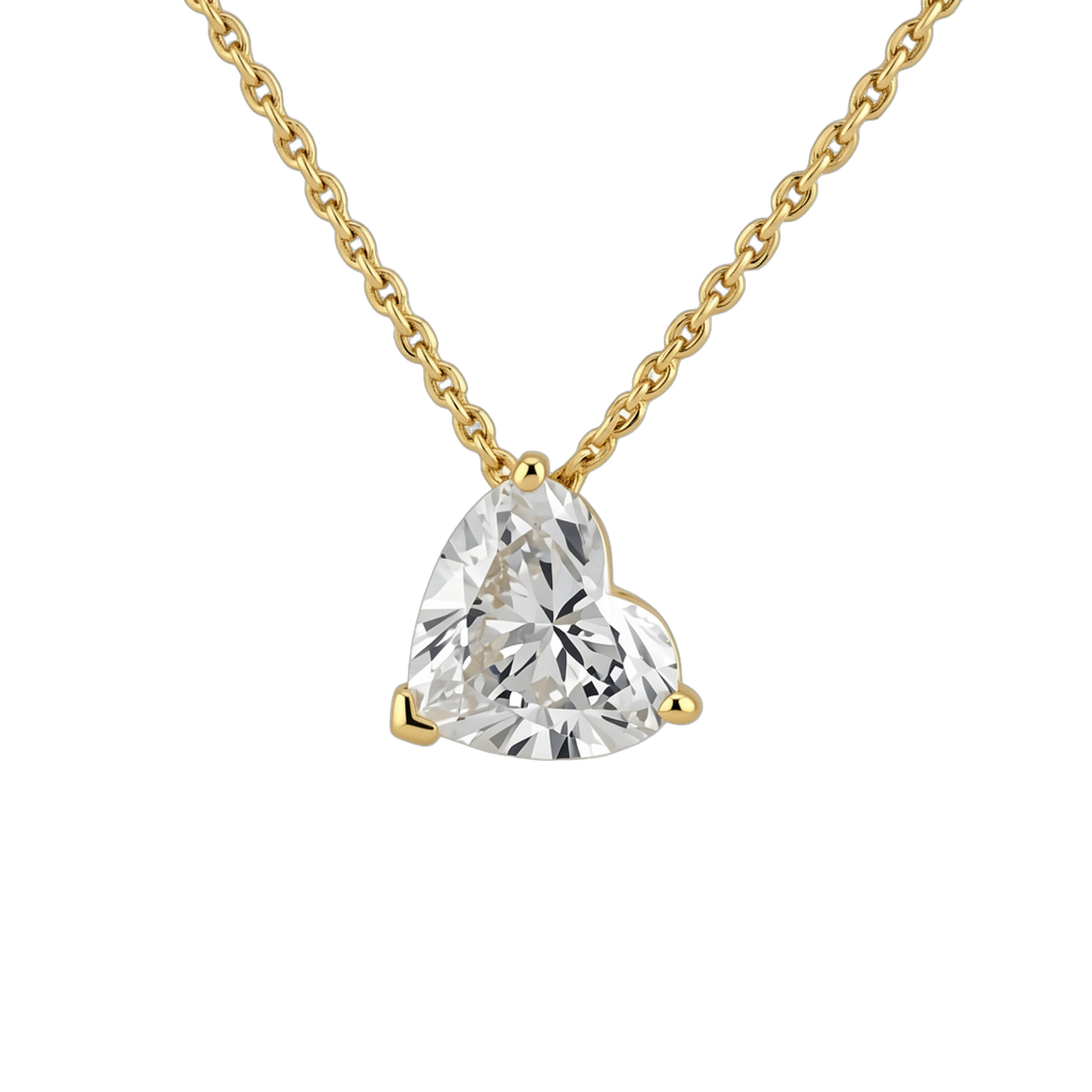Three Prong Heart Necklace