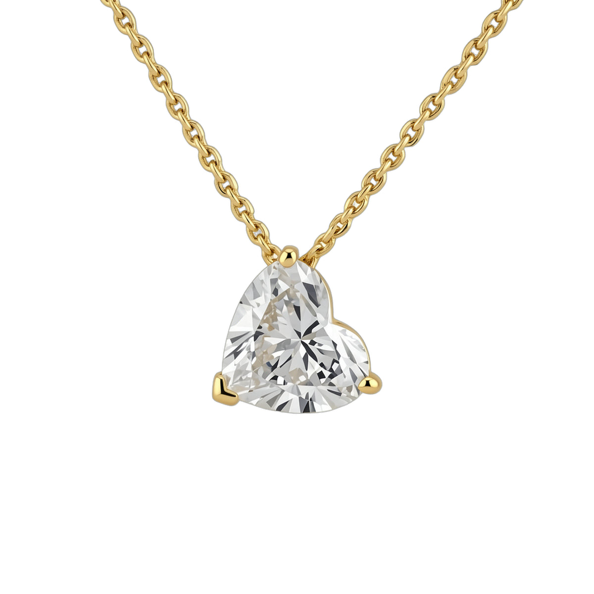 Three Prong Heart Necklace