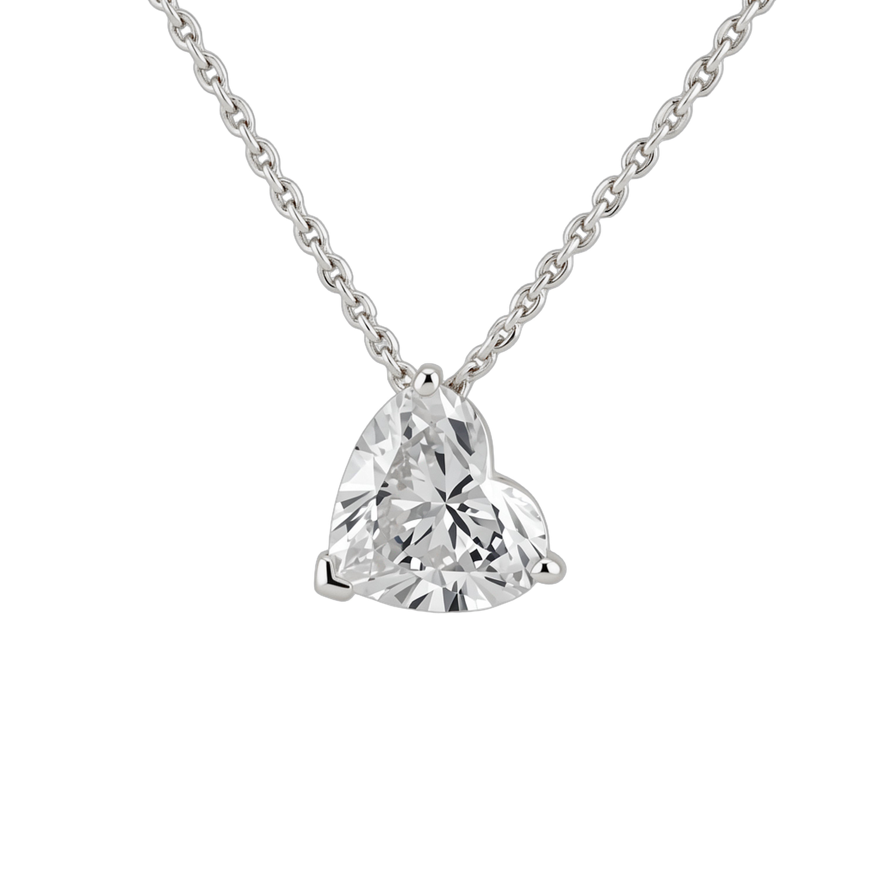 Three Prong Heart Necklace