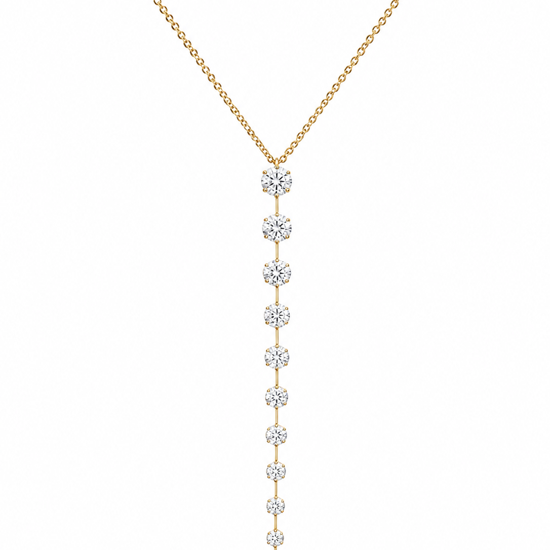 Elegant Round Drop Lariat