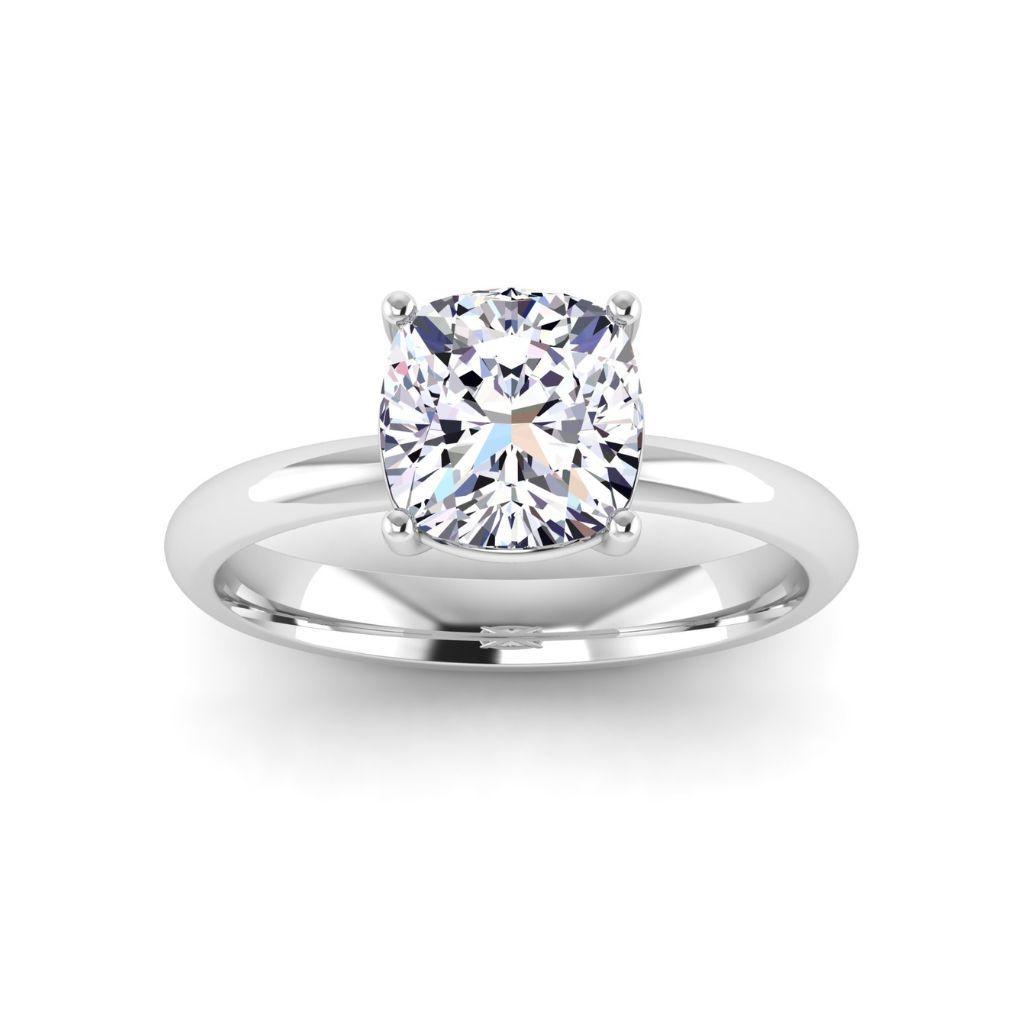 R003 Cushion Lab Grown Diamonds Solitaire Ring
