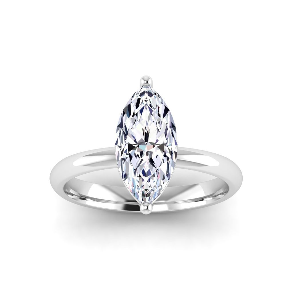 R003 Marquise Lab Grown Diamonds Solitaire Ring