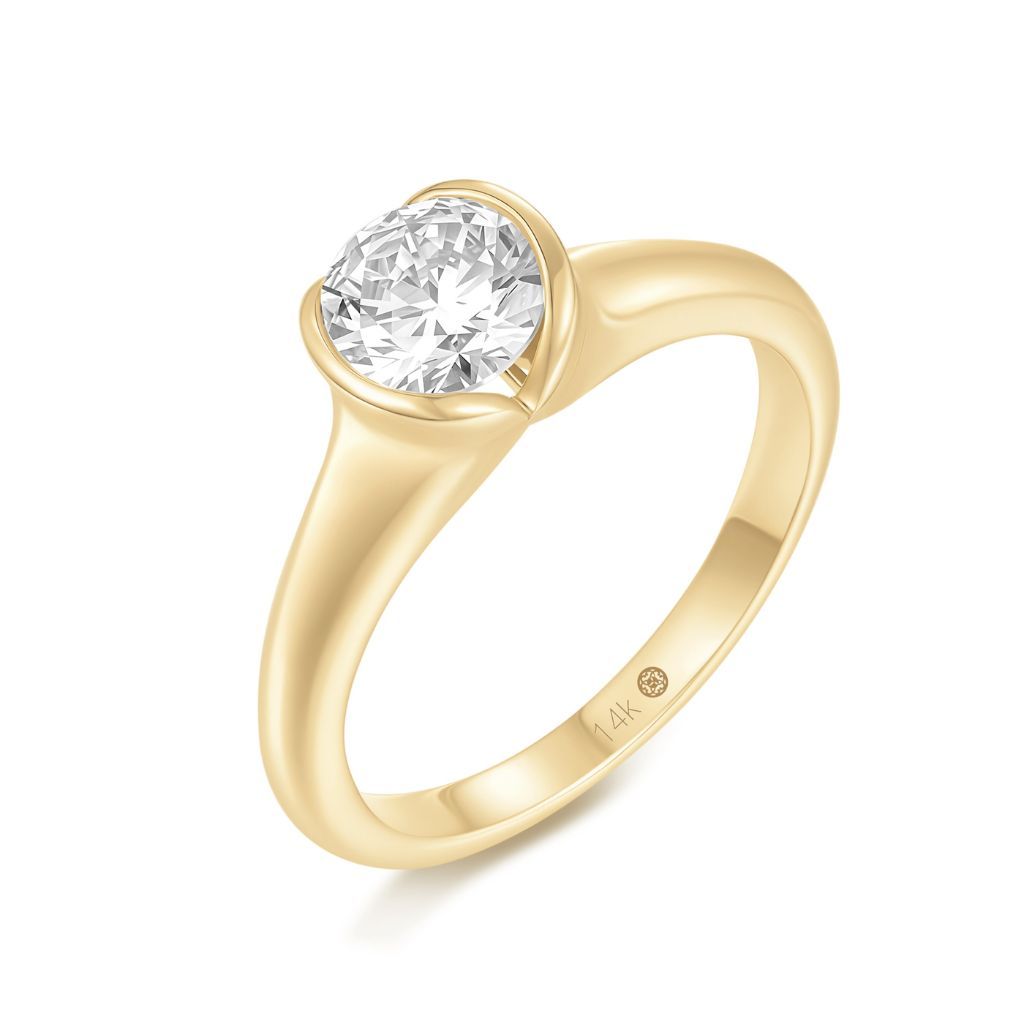 R077 Round Lab Grown Designer Eclipse Ring