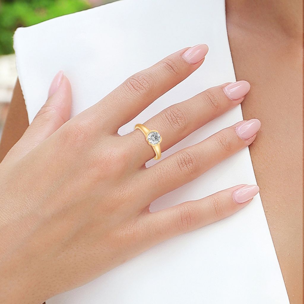 R077 Round Lab Grown Designer Eclipse Ring