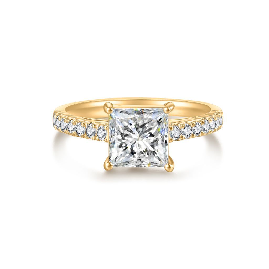 R117 Lab Grown Bridal Halo-Pave Ring