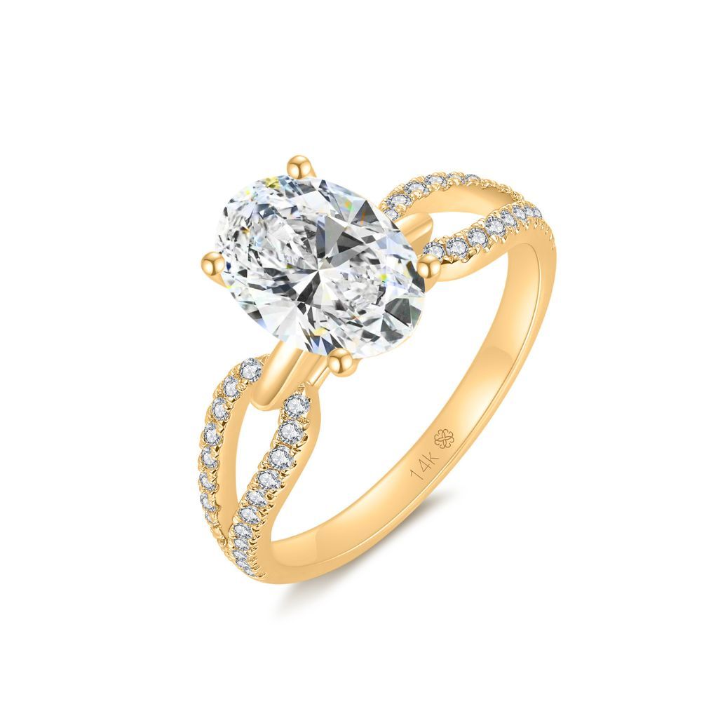 R123 Lab Grown Bridal Halo-Pave Ring
