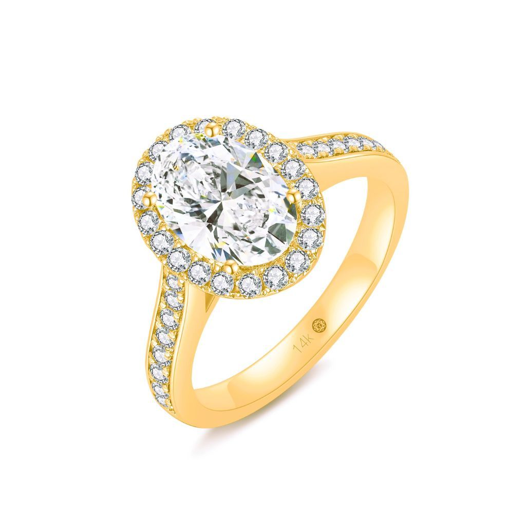 R125 Lab Grown Bridal Halo-Pave Ring