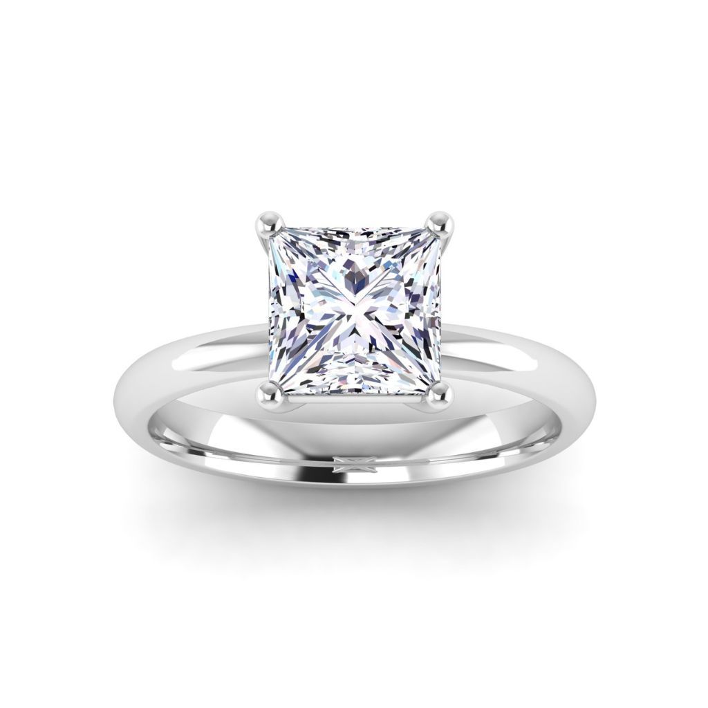 R003 Princess Lab Grown Diamonds Solitaire Ring